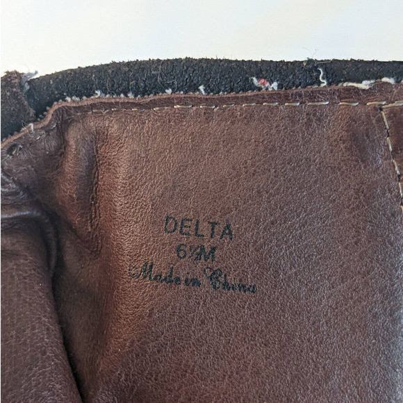 Donald J Pliner Delta Moto Boots Espresso Brown 6.5 Distressed Ankle Buckles - Picture 6 of 10